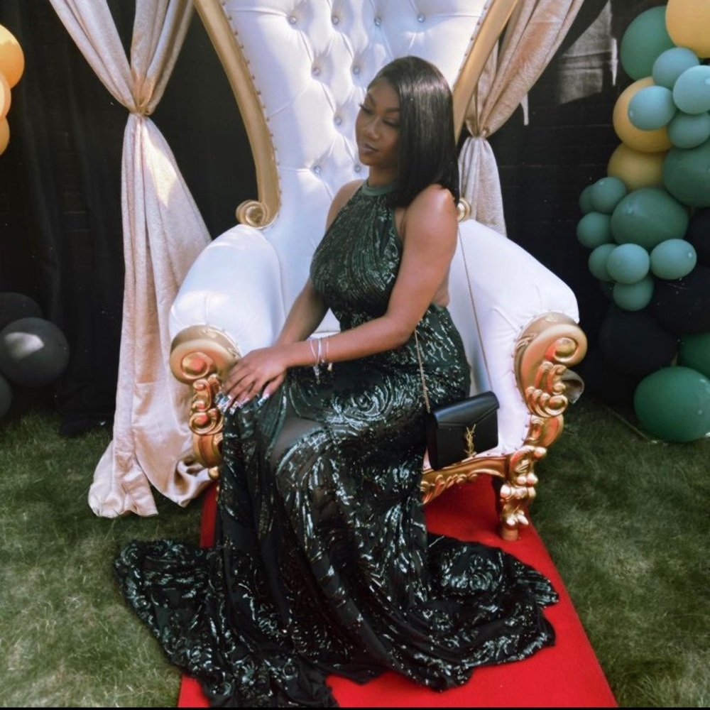 Custom made halter prom dress